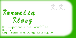 kornelia klosz business card